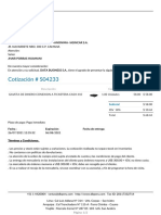 Cotización # S04233: Señores: Inversiones Asincar Sociedad Anonima-Iasincar S.A