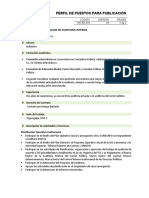 Perdfil de Puesto para Publicación - Auxiliar Auditoria Interna - (Rh-Ai-002)