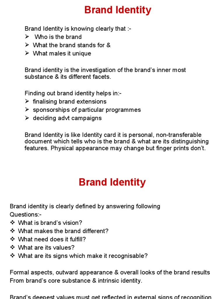 Brand Identity | PDF | Brand | Human Communication