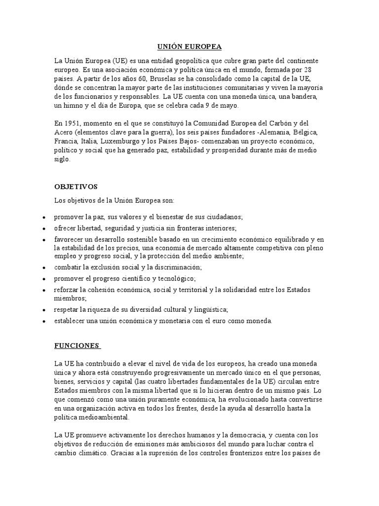 Uni n europea y consejo de europa pdf uni n europea europa