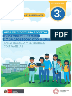 Guía de disciplina positiva para el desarrollo de habilidades socioemocionales en a escuela y el trabajo con familias 3° grado de Secundaria. Cuadernillo para el estudiante