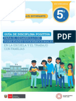 Guía de disciplina positiva para el desarrollo de habilidades socioemocionales en a escuela y el trabajo con familias 5° grado de Secundaria. Cuadernillo para el estudiante