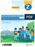 Guía de disciplina positiva para el desarrollo de habilidades socioemocionales en a escuela y el trabajo con familias 2° grado de Secundaria. Recursos para docentes
