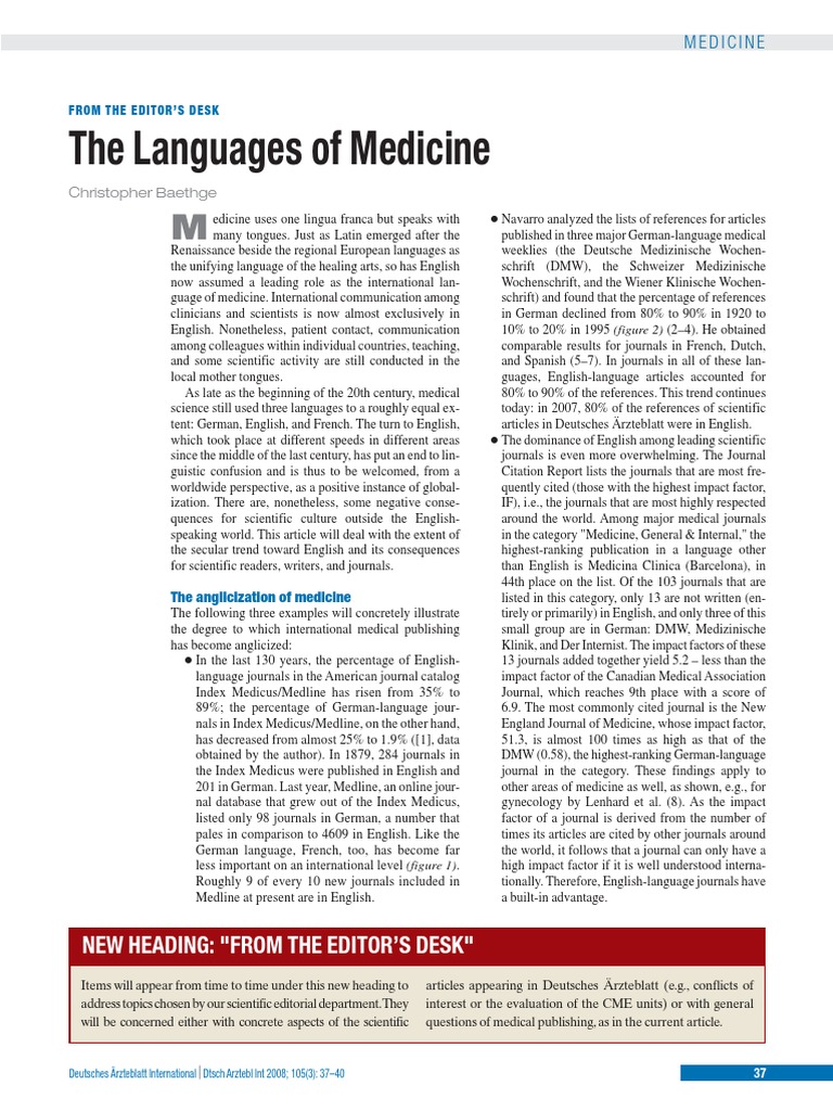 The Language Of Medicine