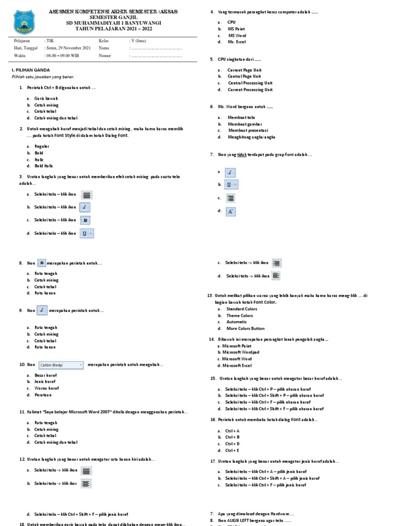 Siap Menaklukkan Ujian? Panduan Lengkap Download Soal TIK Kelas 5 Semester 1 Beserta Tips Ampuh!
