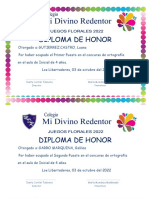 Diploma Juegos Florales