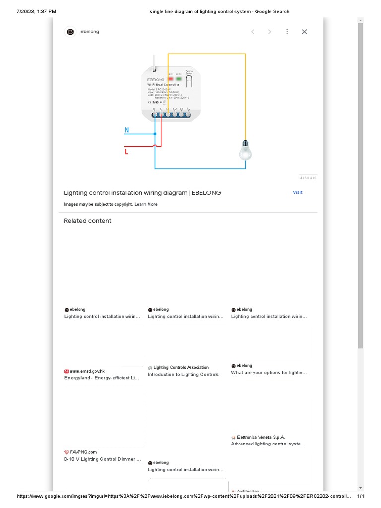 Single Line Diagram of Lighting Control System - Google Search | PDF