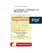 Handwriting Analysis Putting It To Work For You Epub Downloads
