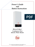 Installation Instruction Rheem Eclipse CFEWH 122657 Rev A April 2022 Print Version