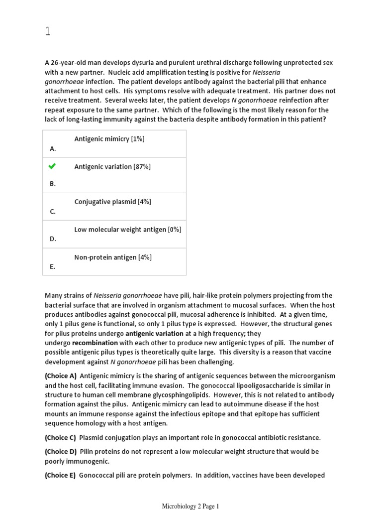 Neisseria gonorrhoeae Reinfection Insights | PDF