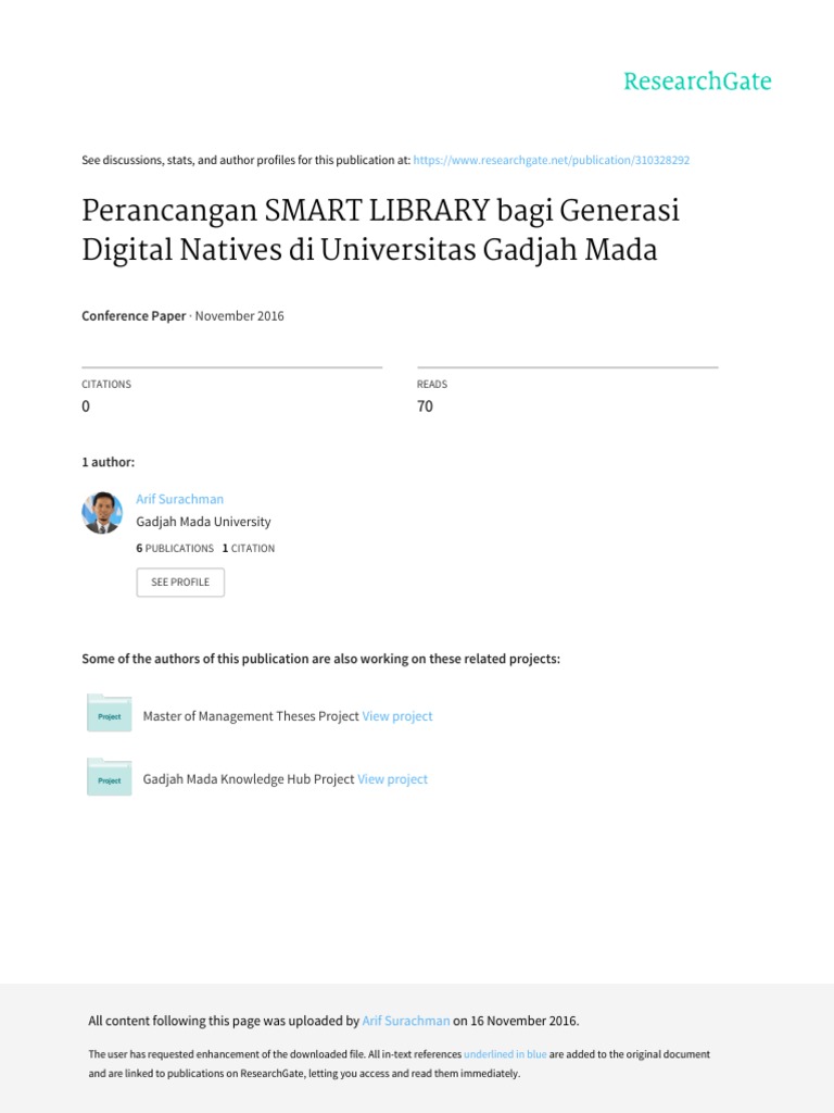 Rancangan Smart Library untuk Digital Natives | PDF | Komputer