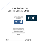 2013 OIAI Internal Audit Report Ethiopia Country Office