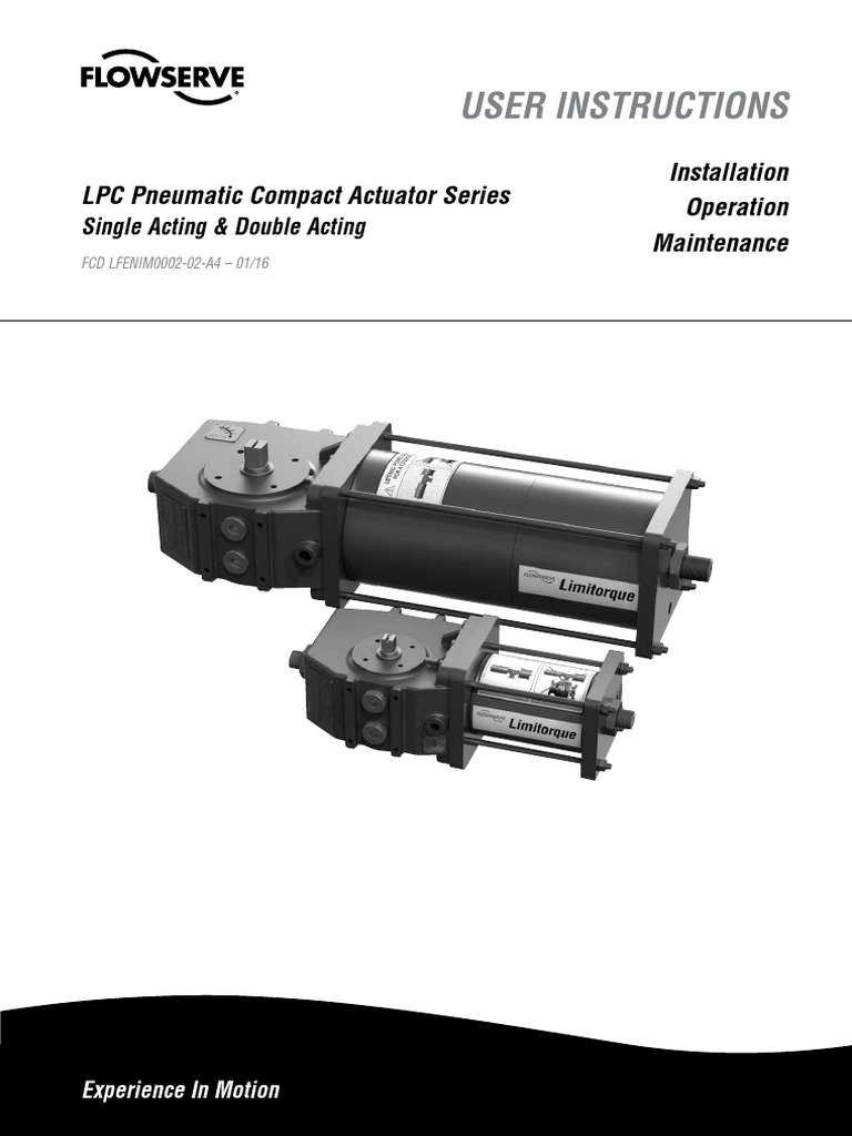 LPC Pneumatic Actuator Manual | PDF | Valve | Actuator