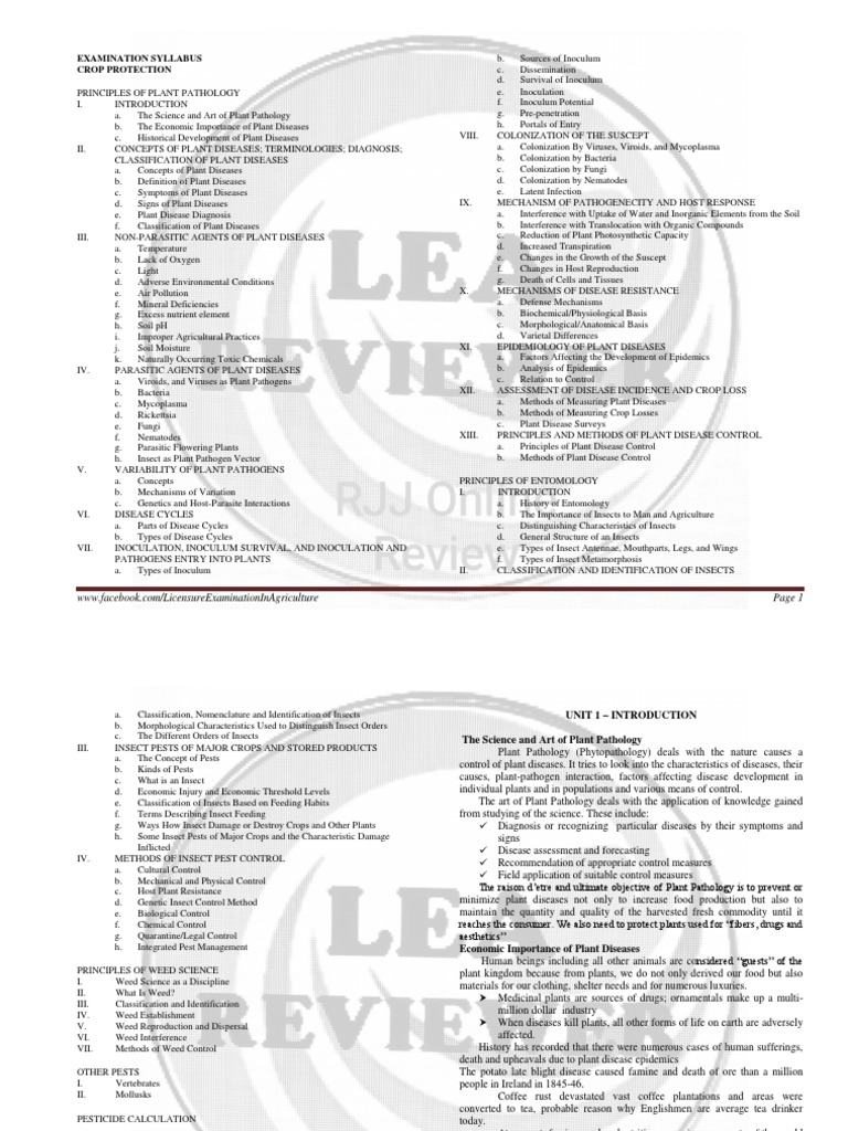 Crop Protection PDF Plant Pathology Botany
