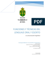 Funciones y Tecnicas de Comunicación Oral y Escrita