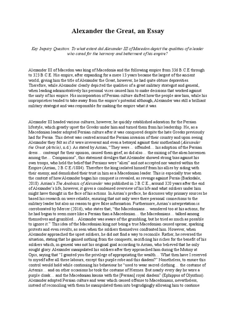 Alexander The Great | PDF | Alexander The Great | Achaemenid Empire