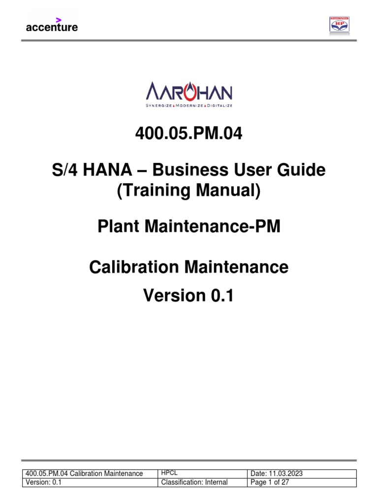 S/4 HANA Calibration Maintenance Guide | PDF | Calibration | Icon ...