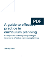 A Guide To Effective Practice in Curriculum Planning January 2023