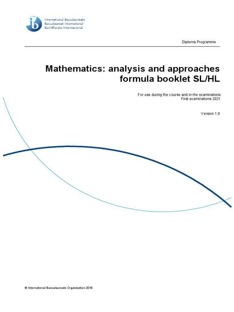 Aa formula booklet pdf area mathematics