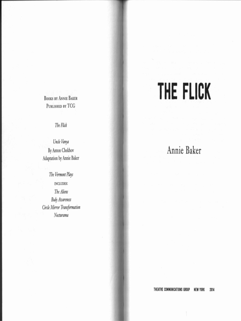 Annie Baker The Flick PDF