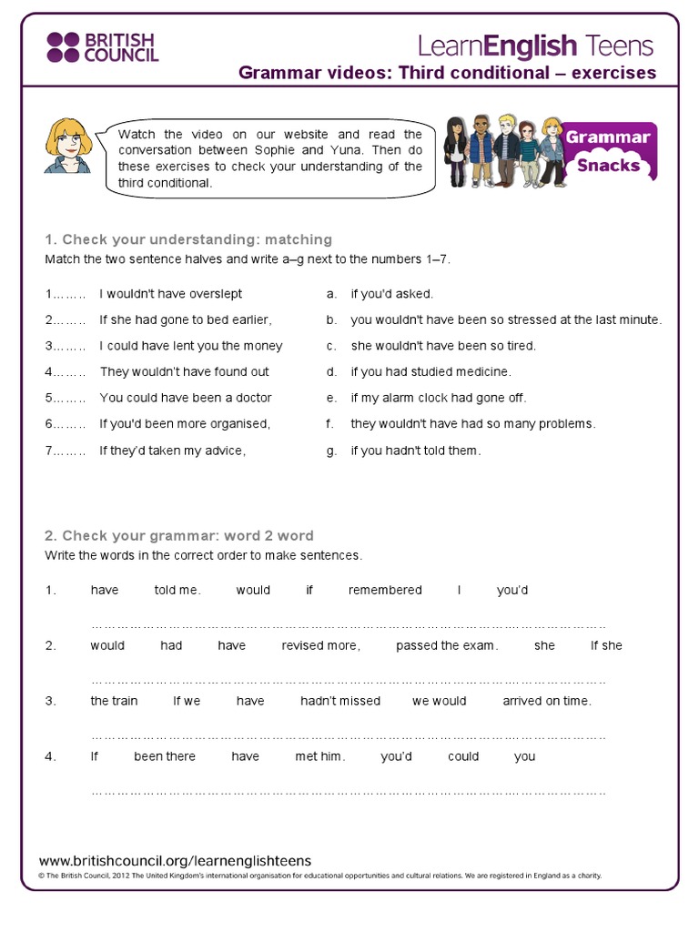 3third Conditional - Exercises | PDF | Language Arts & Discipline