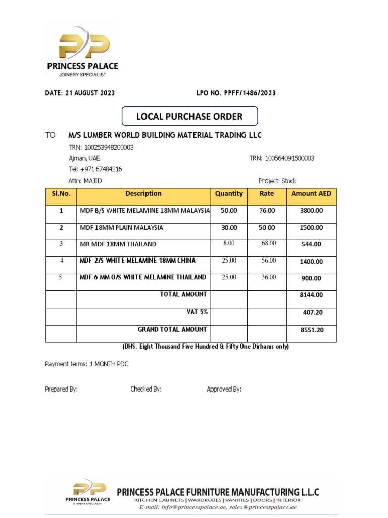 1486 Lumber World Building Material Trading LLC PDF