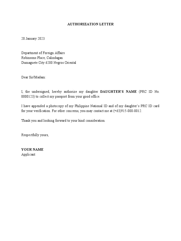 Authorization letter dfa pdf
