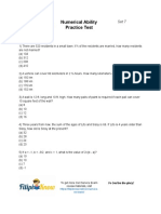 Numerical Ability Practice Questions Set 7 Revised