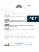 General Information Practice Test Set 2 Answers