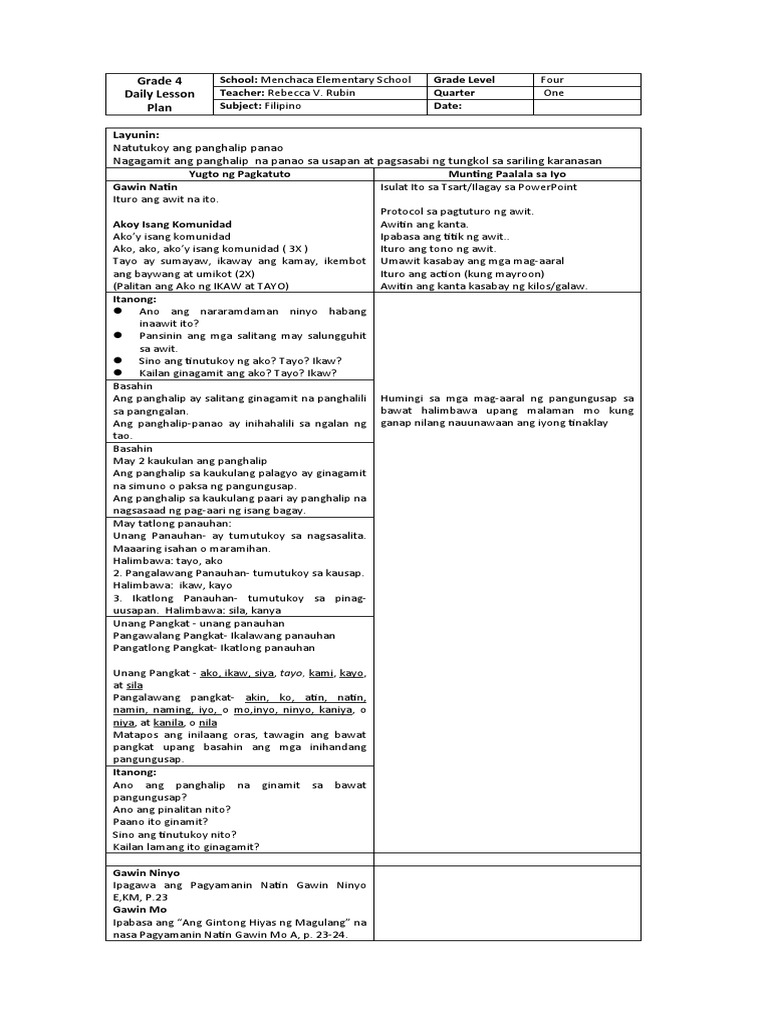 Quarter 1 - WK 4 | PDF