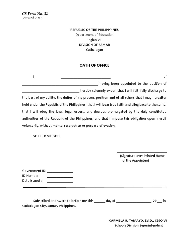 Gs Oath Of Office , The Most Common Oaths of Office Question – YWRA