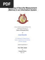 Modeling of Security Measurement (Metrics) in An Information System