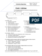 Evaluation Diagnostique SVT Premiere Bac Sciences PDF 4