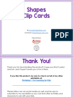 2D Shapes Clip Cards