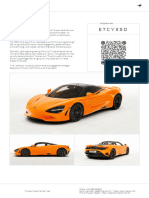 McLaren 750S Order E7CYSSD Summary 2023-08-20
