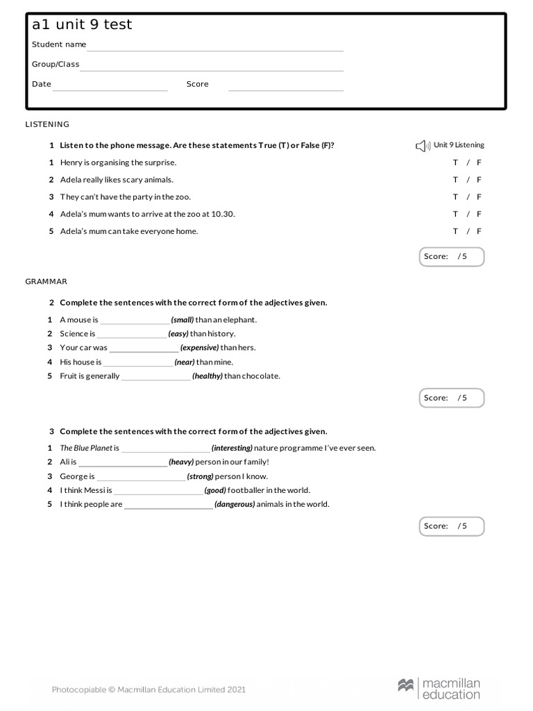 Test 9 | PDF