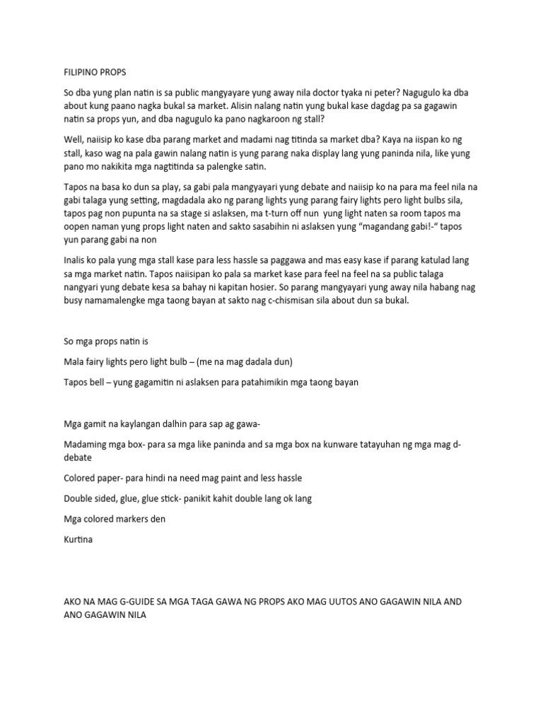 Filipino Props PDF