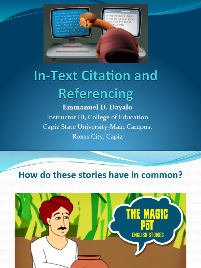 In Text Citation and Referencing | PDF | Citation | Plagiarism