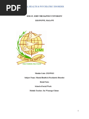 Mental Health Notes Units-1