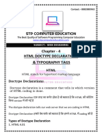 Chapter - 4 HTML Doctype Declarations & Typography Tags