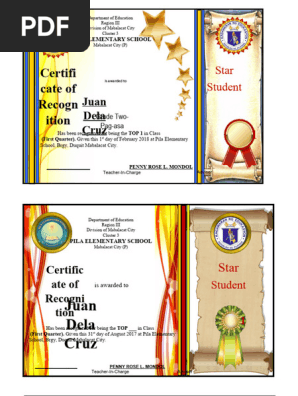Award Certificates EDITABLE
