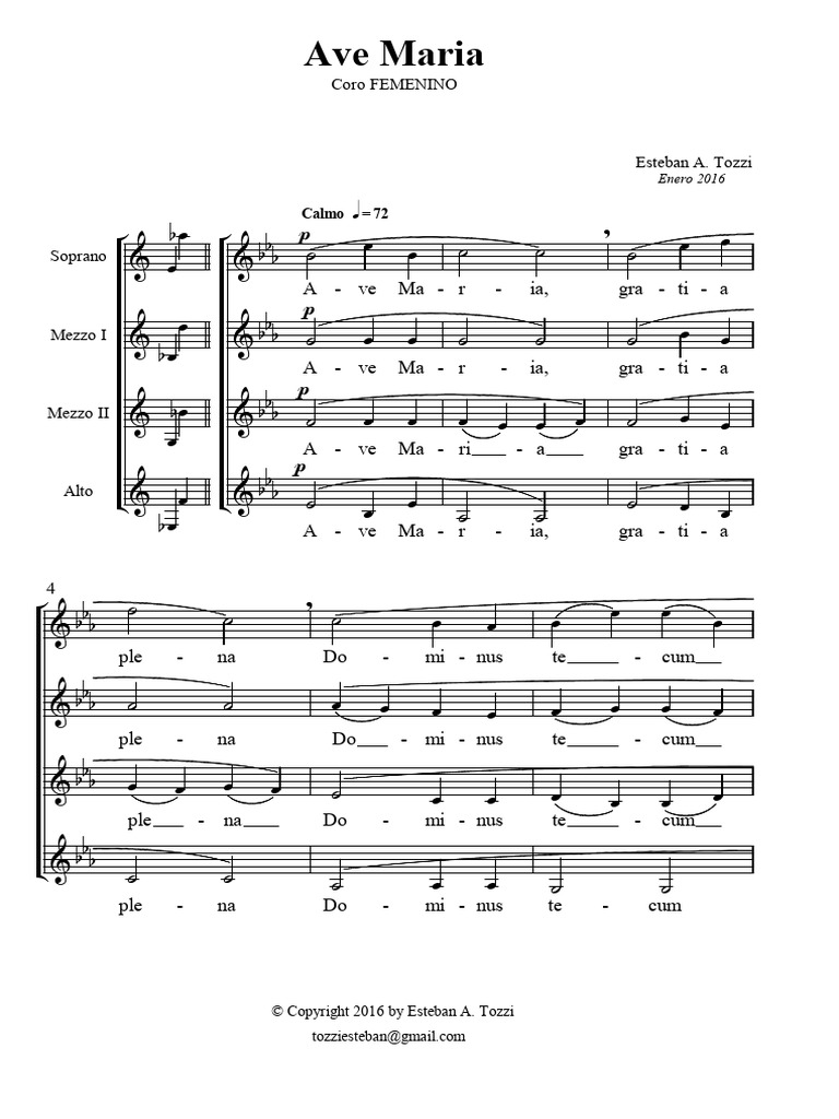 Ave Maria FEM | PDF | Música vocal