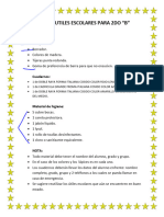 1ro-B - Celene LISTA DE UTILES ESCOLARES PARA 2DO