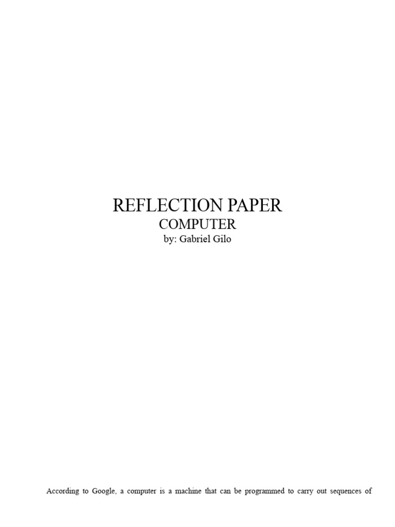 Reflection Paper | PDF | Educational Technology | Cognitive Science