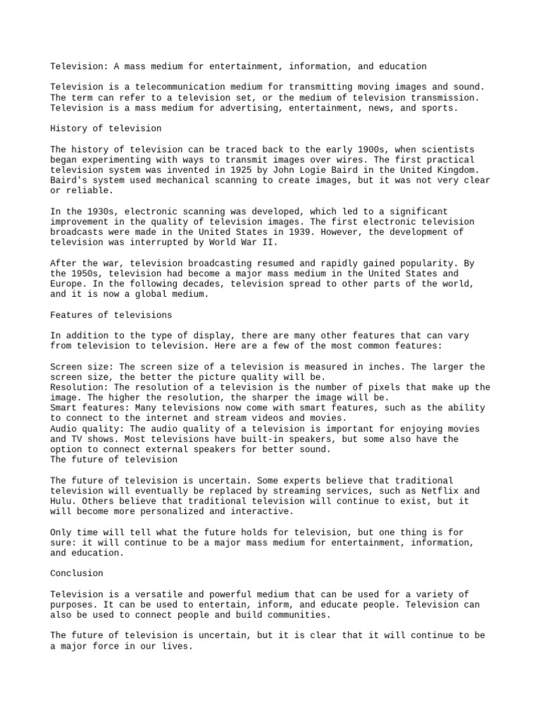 Television Pdf Television Image Resolution