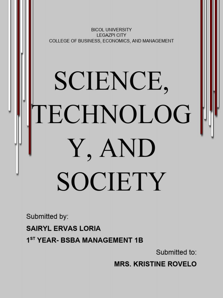 STS Activity (Loria, Sairyl E.) (Bsba Management1b) | PDF | Innovation ...