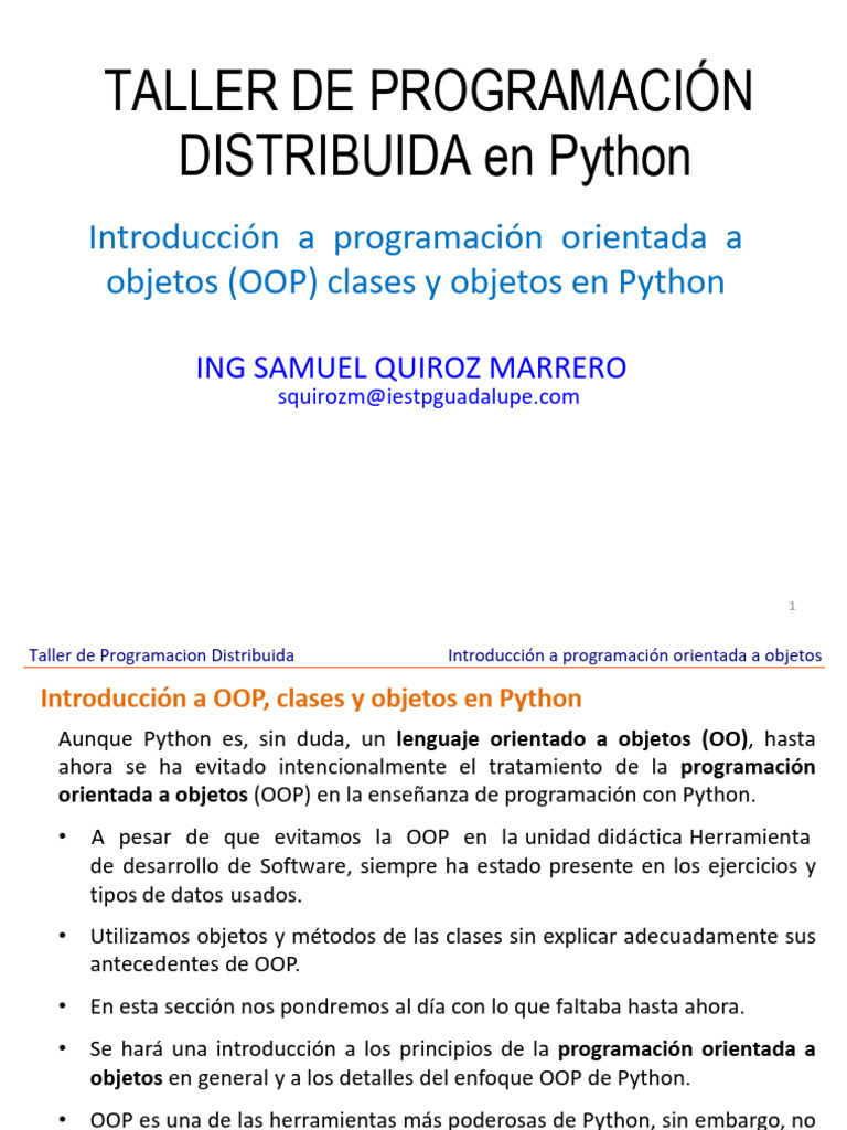 Taller de PD | PDF | Objeto (informática) | Python (lenguaje de ...