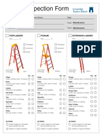 Ladder Safety Inspection Form Editable Template