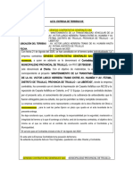 Acta Entrega de Terreno Villarreal