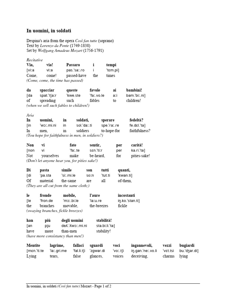 In Uomini PDF Classical Music Italian Music